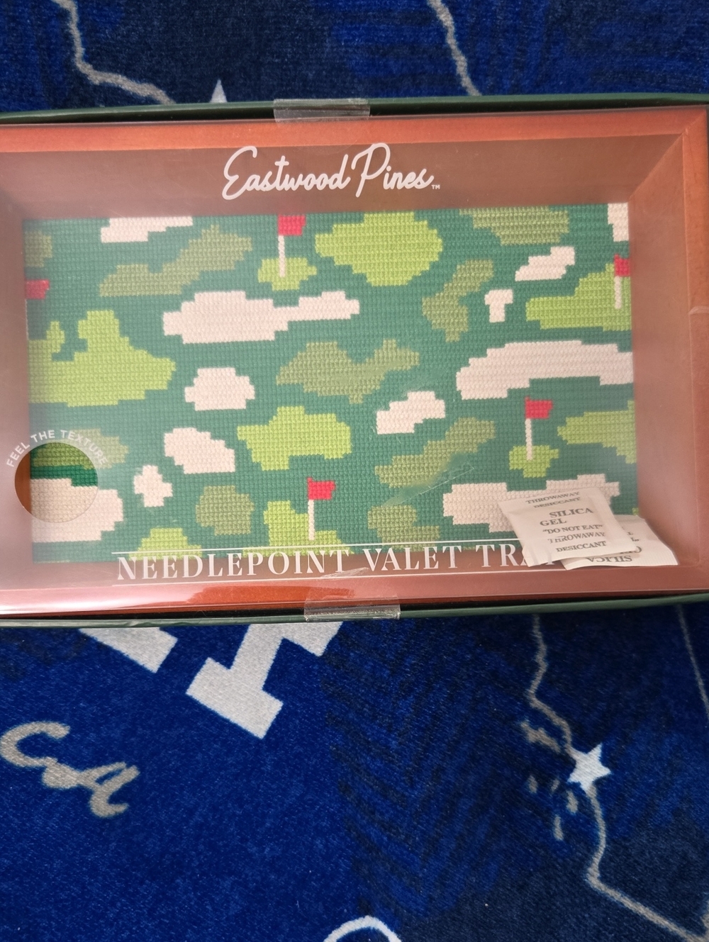 Golf Needlepoint Valet Tray